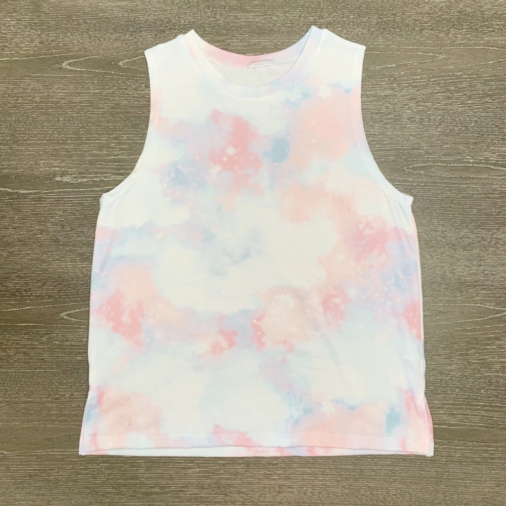 Alexis Tie Dye Lounge Top in Pink + Blue - Picture 5 of 9